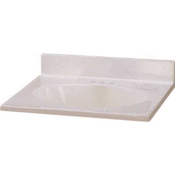 Premier 25 in. x 22 in. Custom Vanity Top Sink in White Swirl 112001